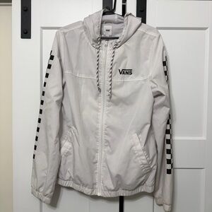 Vans White Jacket with Black Logo